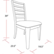 Pemberly Row 5 Piece Wood Round Table & Ladderback Chairs in Natural