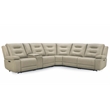 Pemberly Row Tahoe Fog 6 Piece Power Sectional with Adjustable Headrests