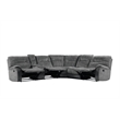 Pemberly Row Shadow Grey 6 Piece Modular Manual Reclining Sectional