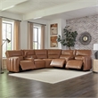 Pemberly Row Sable 7PC Power Adjustable Headrests Reclining Sectional
