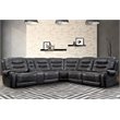 Pemberly Row Stallion 6PC Power Reclining Sectional with Drop Down Table