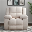 Pemberly Row Opal Taupe Manual Glider Reclining Sofa and Two Recliners
