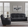 Pemberley Row Upholstered Charcoal Reclining Sofa Rectangular Power Seat 89.5
