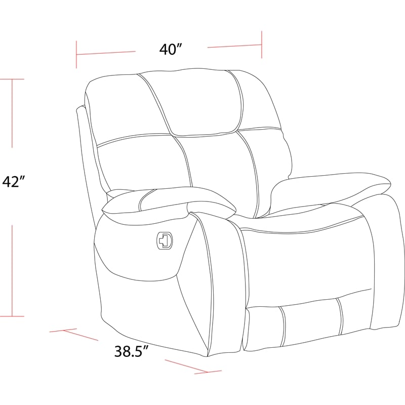 Pemberly Row Shadow Natural Manual Reclining Sofa and Recliner