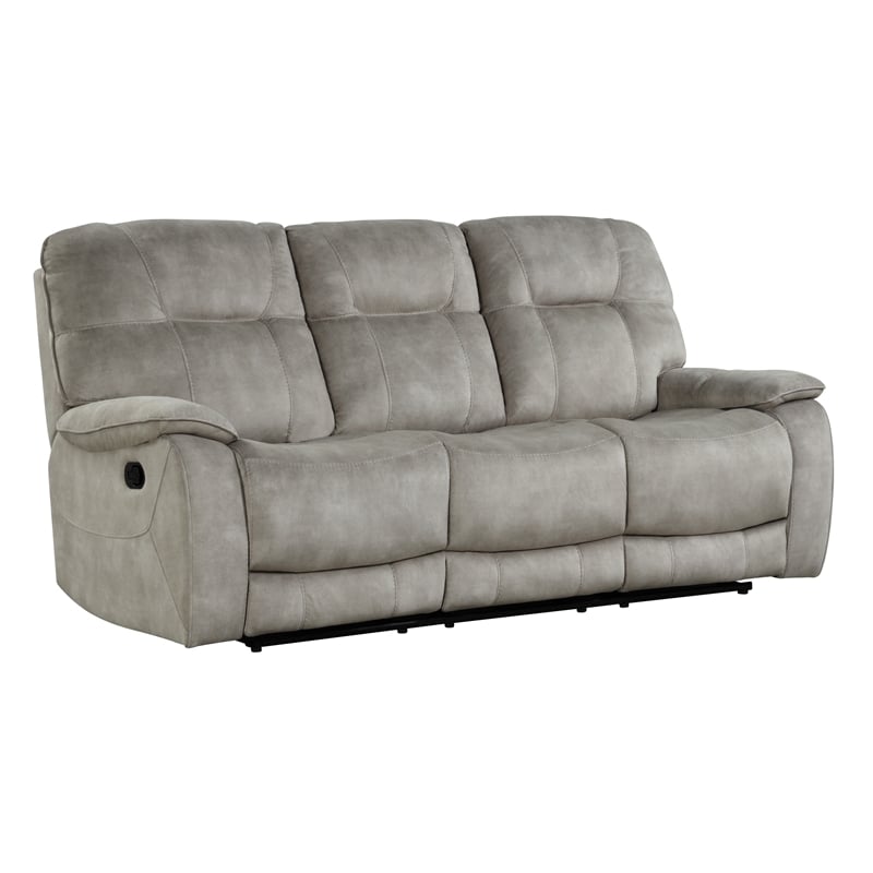 Pemberly Row Shadow Natural Manual Reclining Sofa and Loveseat