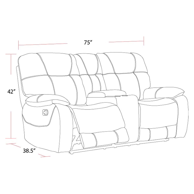 Pemberly Row Shadow Natural Manual Reclining Sofa and Loveseat