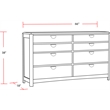 Pemberly Row Queen Panel Bed 2 Nightstands and Dresser with Mirror