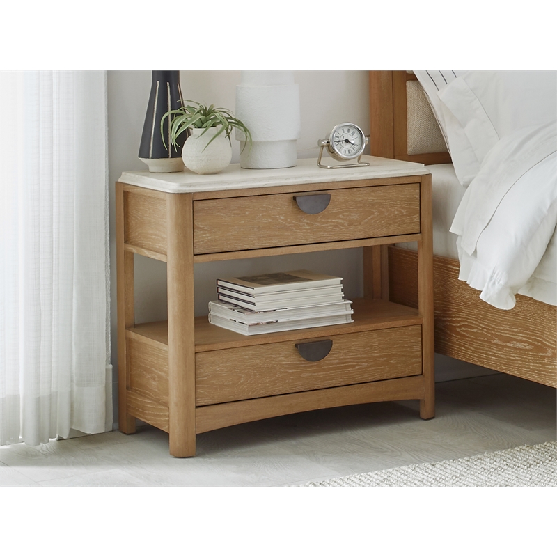 Pemberly Row Queen Panel Bed 2 Nightstands and Dresser with Mirror