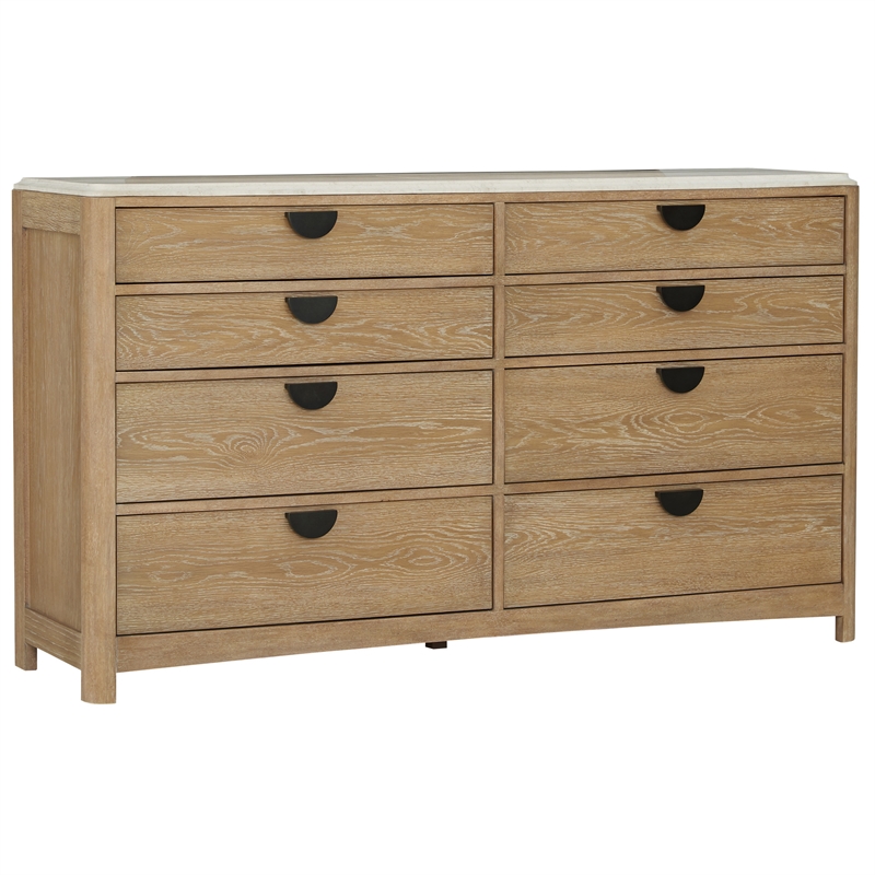 Pemberly Row Queen Panel Bed 2 Nightstands and Dresser with Mirror