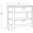 Pemberly Row Queen Panel Bed 2 Nightstands and Dresser with Mirror