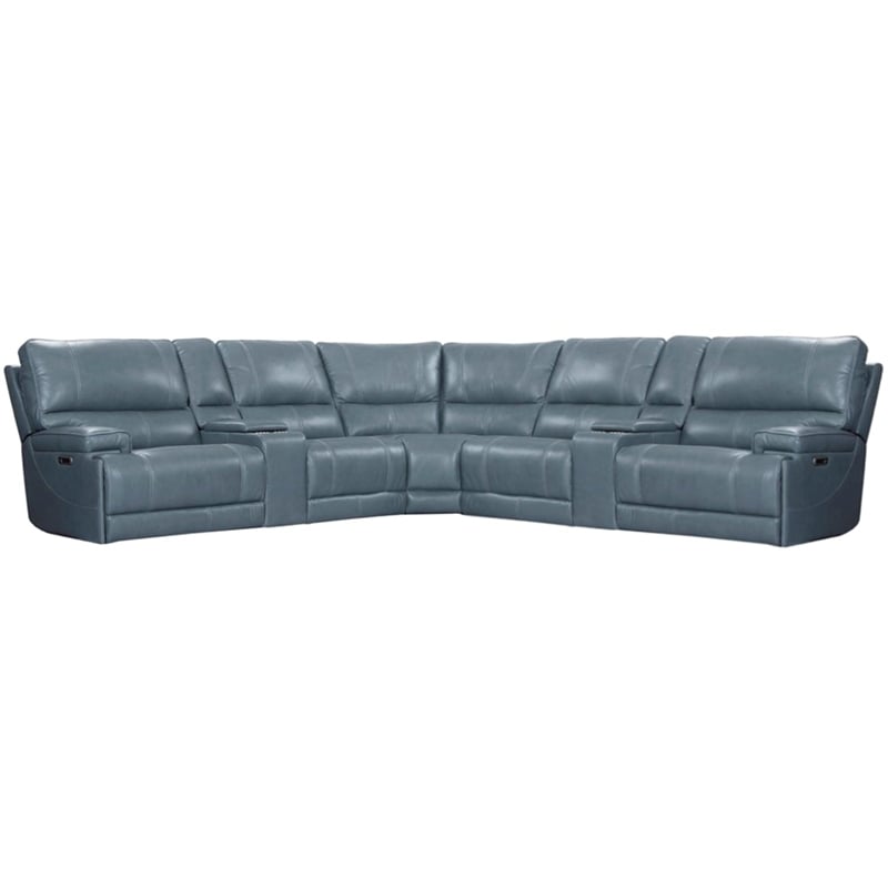 Pemberly Row Azure Freemotion 7Pc Power Reclining Adjustable Headrests Sectional