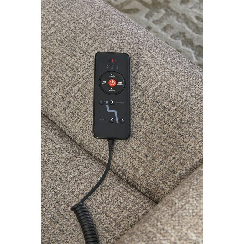 Pemberly Row Power ZeroG Console Loveseat with Heat Massage & Speaker