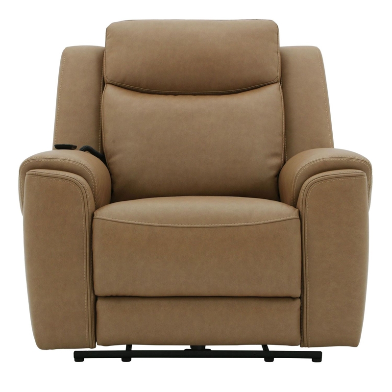 Pemberly Row Cashew Power Zero Gravity Recliner with Heat & Massage