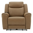 Pemberly Row Cashew Power Zero Gravity Recliner with Heat & Massage