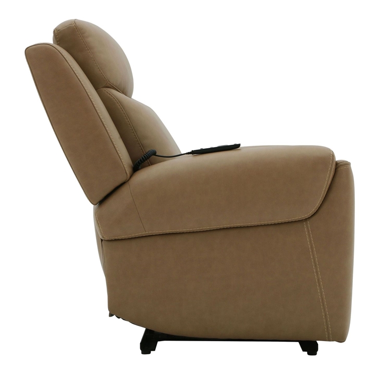 Pemberly Row Cashew Power Zero Gravity Recliner with Heat & Massage