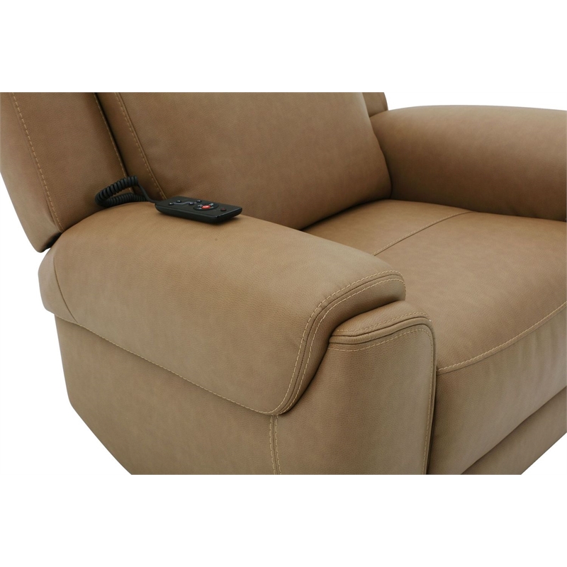 Pemberly Row Cashew Power Zero Gravity Recliner with Heat & Massage