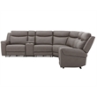 Pemberly Row Dark Granite 6 Piece Modular Power Reclining Sectional