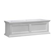 Pemberley Row Polyethylene White Window Box Rectangular Built-In Water Reservoir 36