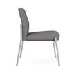 Pemberly Row Reception Waiting Armless Guest Chair / Silver Steel / Light Gray