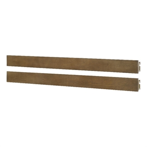Pemberly Row Farmhouse Wood Twin/Full Side rails in Sand Dune