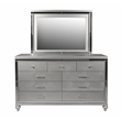 Pemberly Row 4-Piece Wood Queen Bedroom Set with Nightstand in Silver
