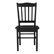 Pemberly Row Farmhouse Rubberwood Dining Chairs in Black (Set of 2)