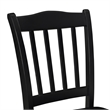 Pemberly Row Farmhouse Rubberwood Dining Chairs in Black (Set of 2)