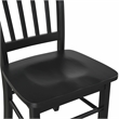Pemberly Row Farmhouse Rubberwood Dining Chairs in Black (Set of 2)