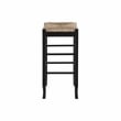 Pemberly Row Square Rush Bar Height Backless Bar Stool - Black