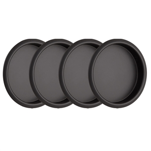 Pemberly Row Closet & Door Steel Finger Pull in Matte Black 4-Pack