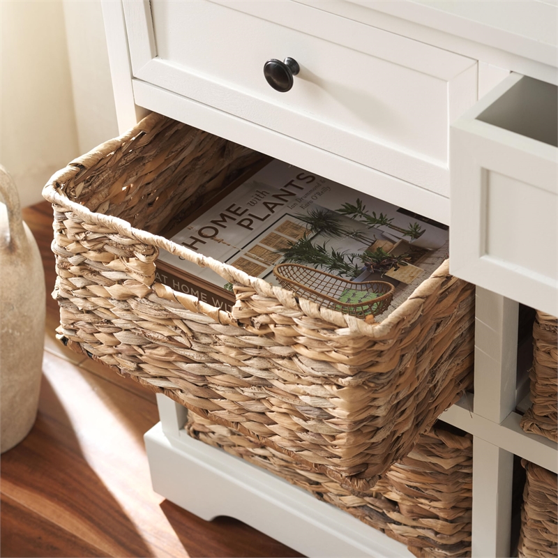 Pemberly Row Engineered Wood Contemporary Storage Unit in Cream