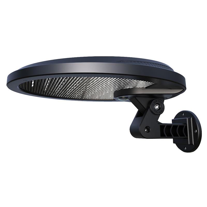 Pemberly Row Motion Activated Outdoor LED Solar Security Floodlight in Black
