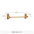 Pemberley Row Wood Honey Oak Bathroom Hardware Kit Rustic 24