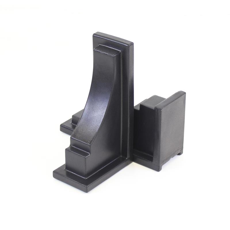 Pemberly Row Traditional Plastic Decorative Brackets in Black (Set of 2)