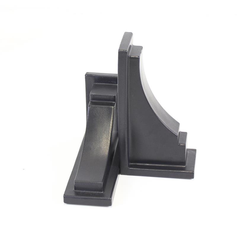 Pemberly Row Traditional Plastic Decorative Brackets in Black (Set of 2)