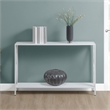 Pemberly Row Console Table in White Wood Finish and Metal Frame