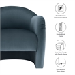 Pemberly Row Contemporary Wood Accent Chair in Cadet Blue Finish