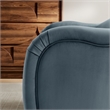 Pemberly Row Contemporary Wood Accent Chair in Cadet Blue Finish