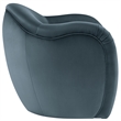 Pemberly Row Contemporary Wood Accent Chair in Cadet Blue Finish