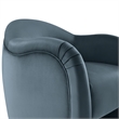 Pemberly Row Contemporary Wood Accent Chair in Cadet Blue Finish
