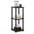 Pemberly Row Engineered Wood Simplistic End Table in Walnut/Black (Set of 2)