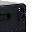 Pemberly Row Contemporary 3 Drawer Modern Mobile File Cabinet in Black