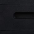 Pemberly Row Contemporary 3 Drawer Modern Mobile File Cabinet in Black