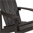 Pemberly Row Farmhouse Faux Wood Adirondack Chair In Slate Gray