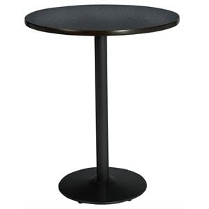 Pemberly Row 42&quot Breakroom Table with Graphite (Charcoal) Top Bistro Height