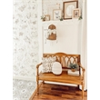 Pemberly Row Modern / Contemporary Pine Wood Bench in Oak Finish