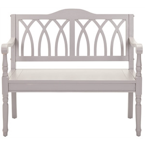 Pemberly Row Modern / Contemporary Pine Bench in Gray Finish