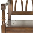Pemberly Row Modern / Contemporary Pine Bench in Dark Walnut