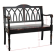 Pemberly Row Modern / Contemporary Poplar Wood Bench in Black