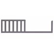 Pemberly Row Modern / Contemporary Toddler Bed Guardrail Gray